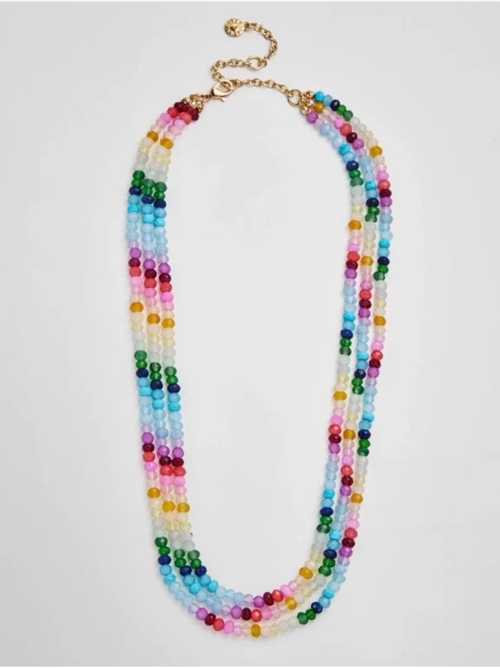 Bauble Bar Lena Semi-Precious Layered Necklace - Rainbow Multi